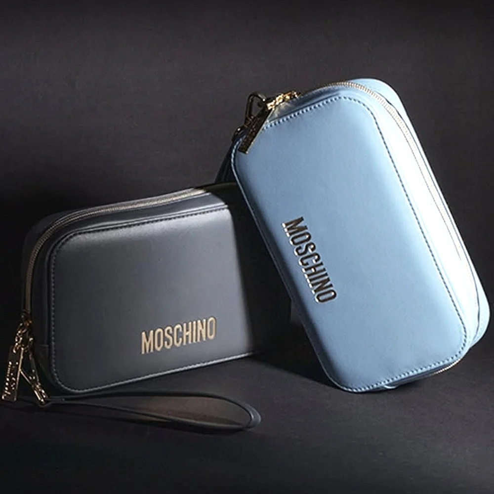 NEW Moschino China Airlines Business Class Amenity Kit Toiletry Bag FRENCH BLUE